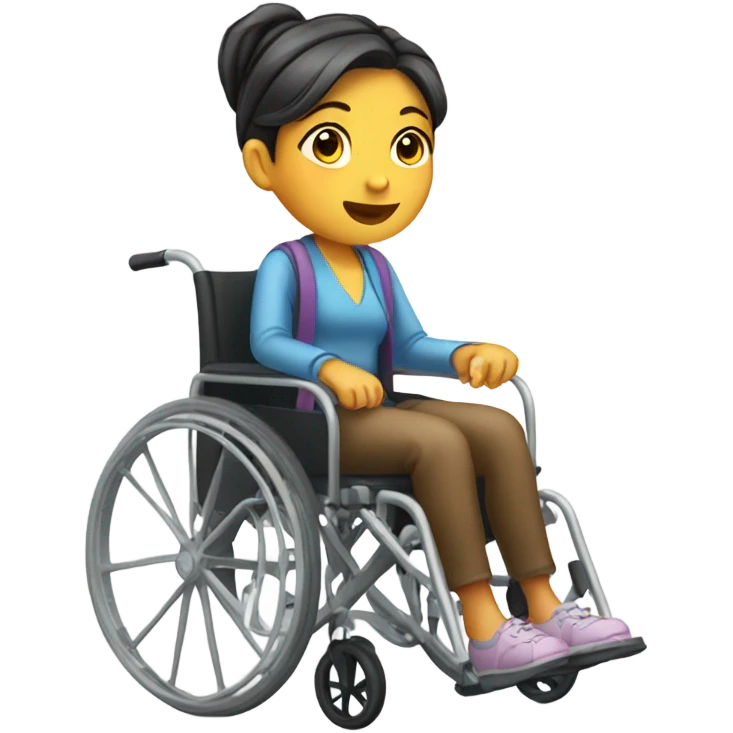 Fat girl in wheelchair emoji