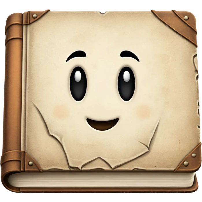 Vintage white book emoji