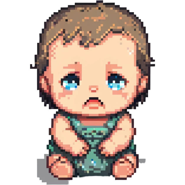 baby crying, refusing to take a shower emoji