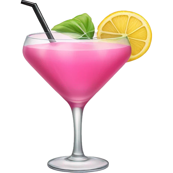 Pink cocktail in a cocktail glass emoji