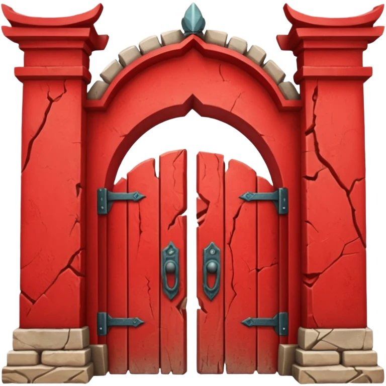 Cracked Temple gate red emoji