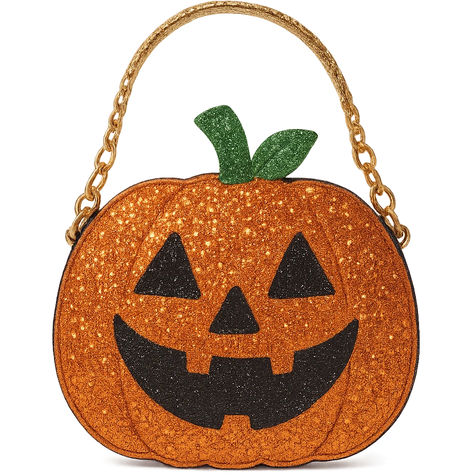 halloween sparkling purse, cute, no background emoji