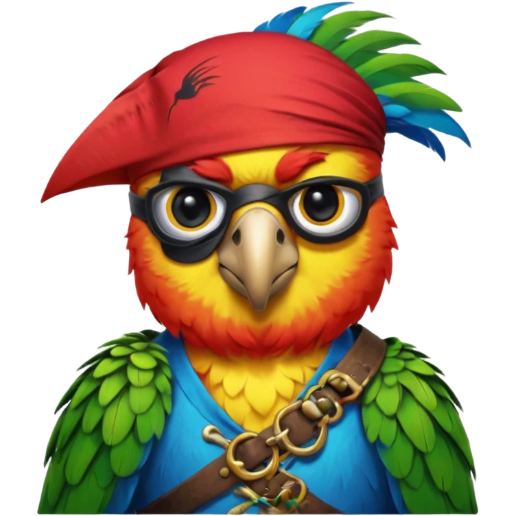 pirate and parrot emoji