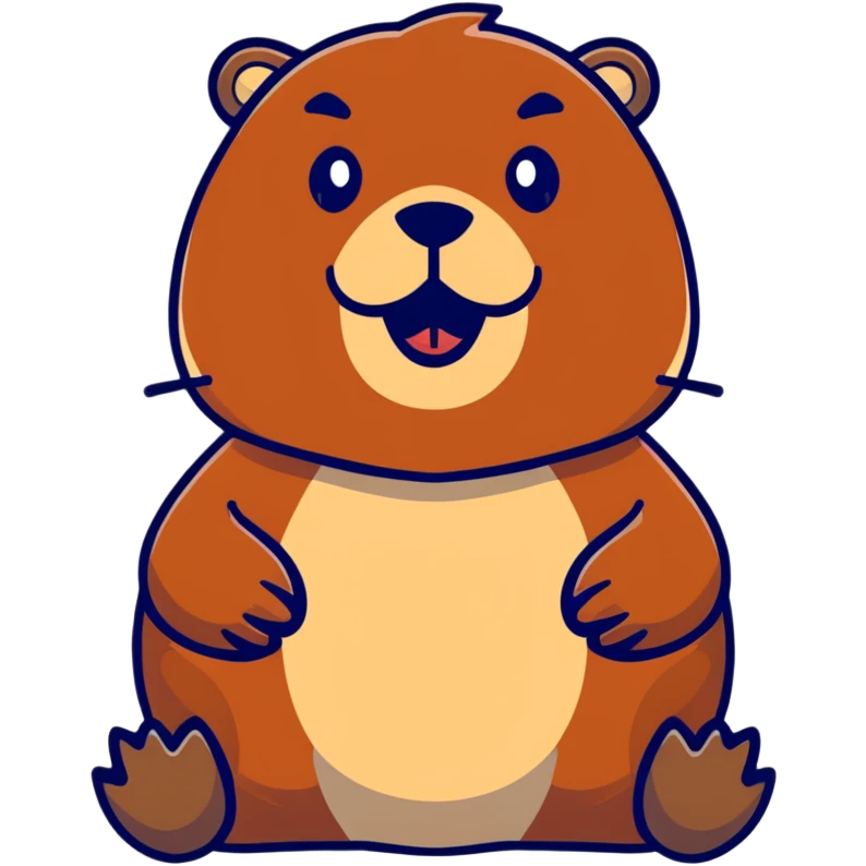 beaver with a beard emoji