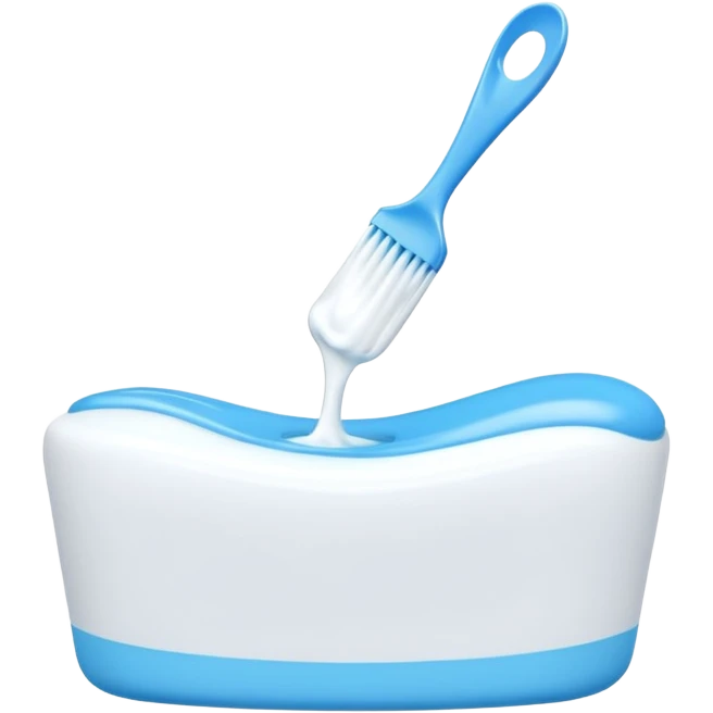 small wave of toothpaste, glossy, white or striped with blue or red, clean and minimal, 3D rendering, soft lighting, emoji scale emoji