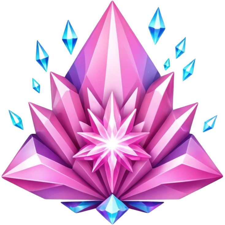 glitter cristal rosa shock emoji