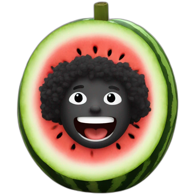 golliwog watermelon emoji