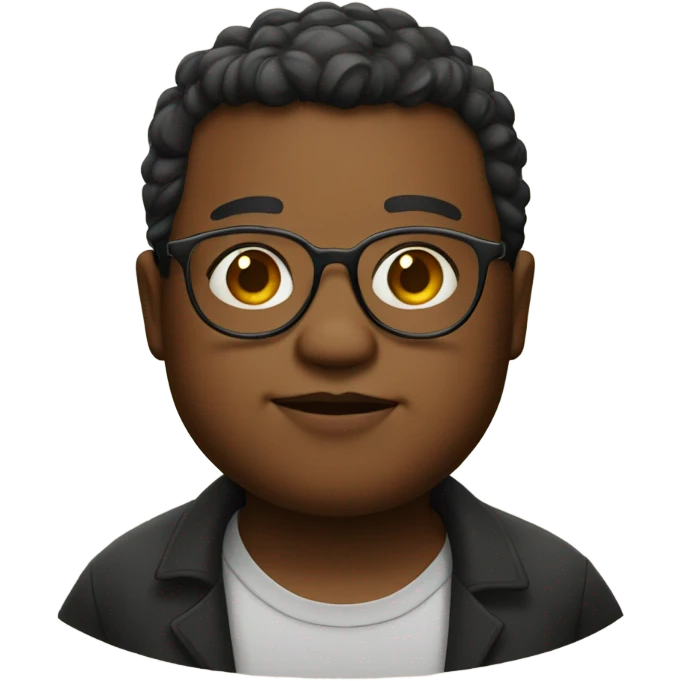 Fat boy with glasses emoji