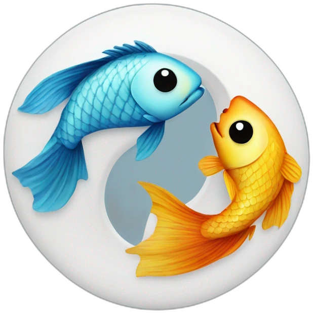 Yin yang fish emoji