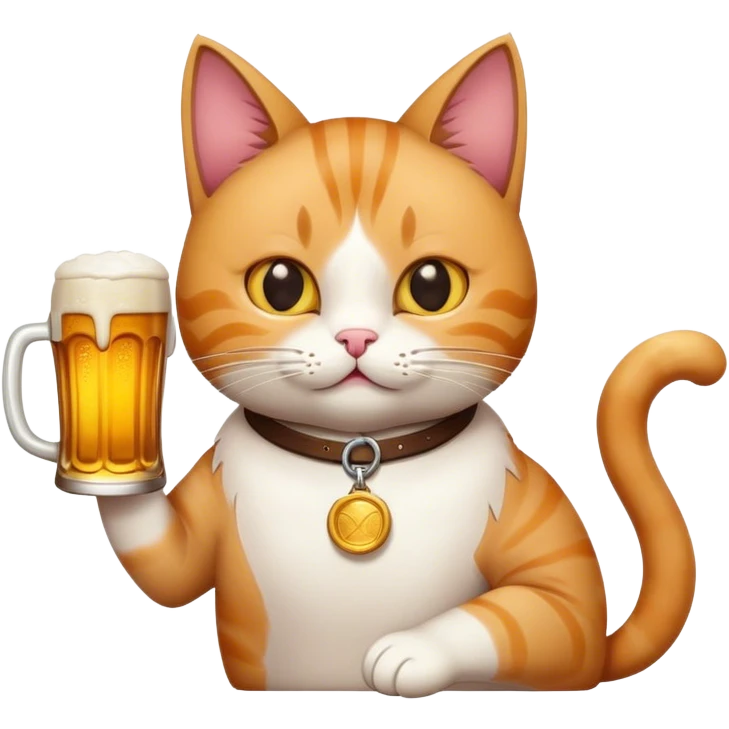 Cat drinking beer  emoji