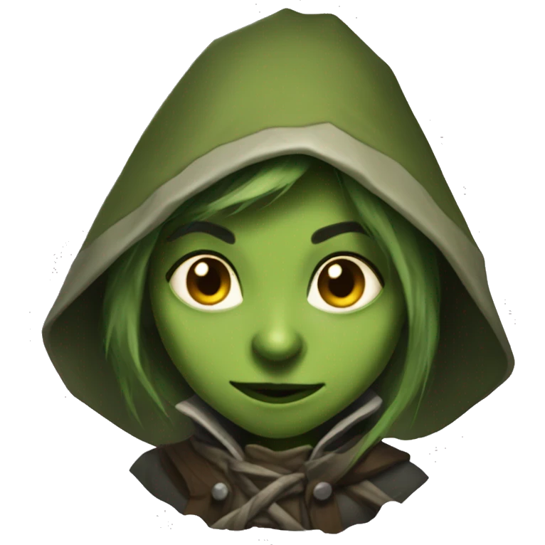 female goblin rogue cape emoji