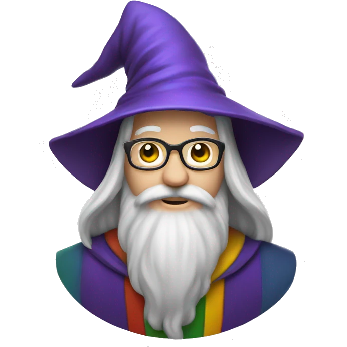 Wizard in rainbow emoji