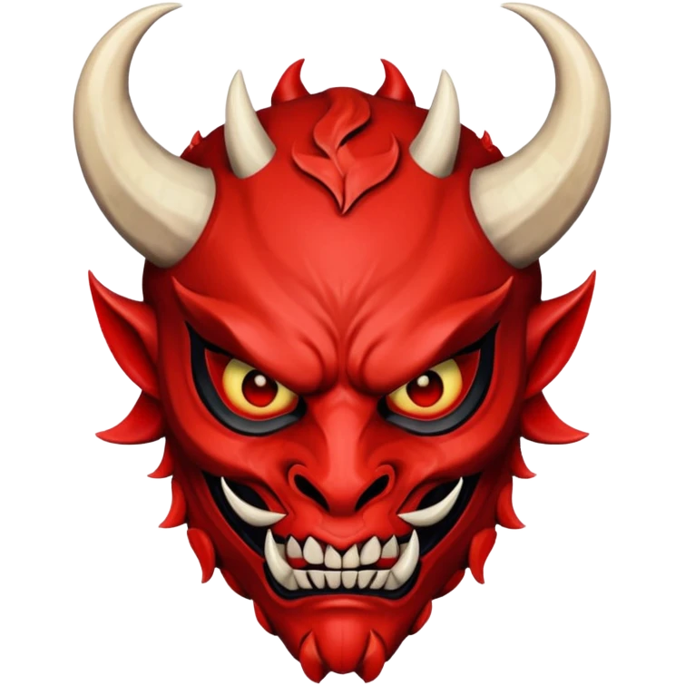 red demon mask face emoji
