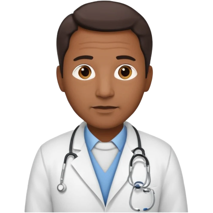 male obstetrician middle age darker skin emoji