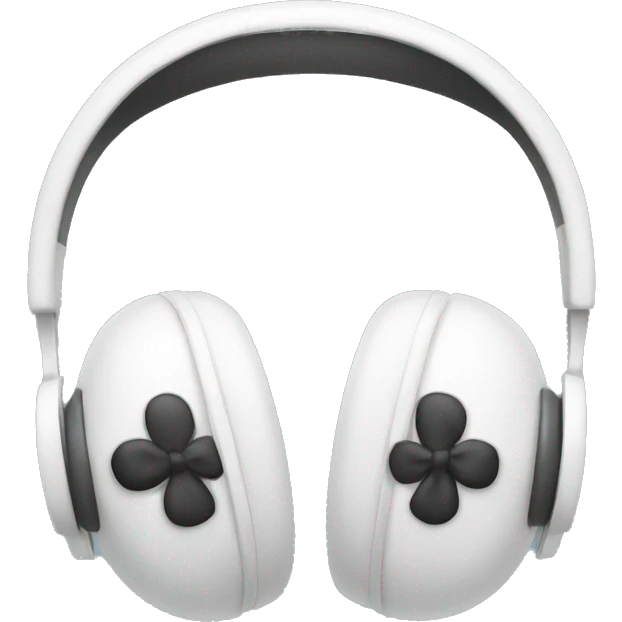 white headphones with bows emoji