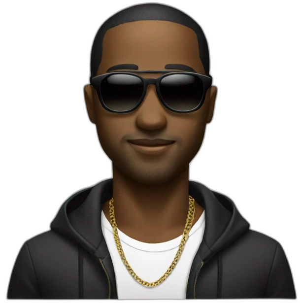 Black dj wearing shades emoji