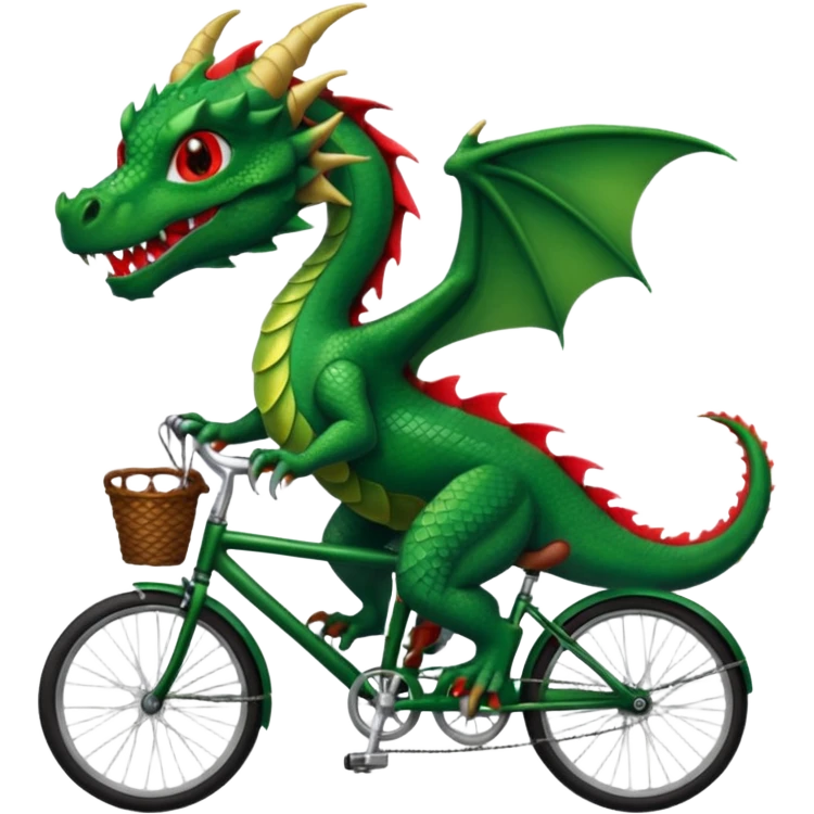 Um dragão de bicicleta emoji
