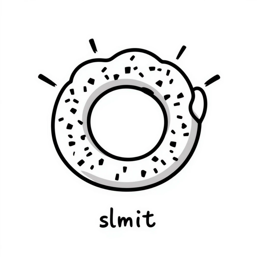 a simit, the Turkish sesame bagel, hand drawn doodle style emoji