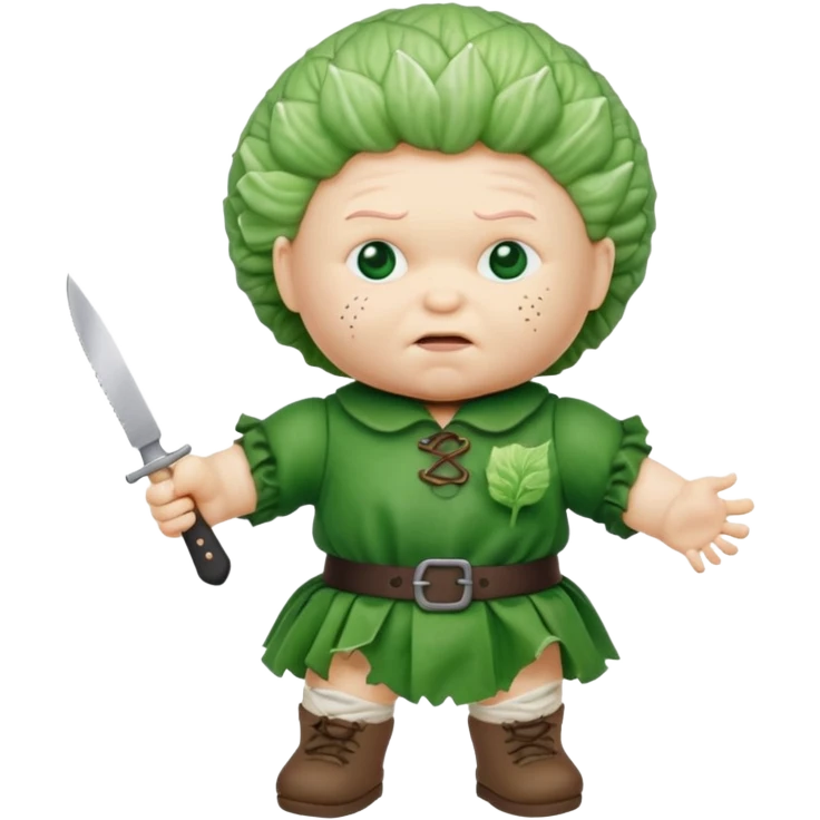 Evil cabbage patch doll with knife  emoji