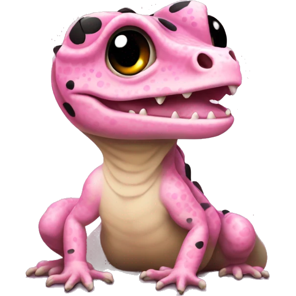 Pinky lizzard with black spots emoji
