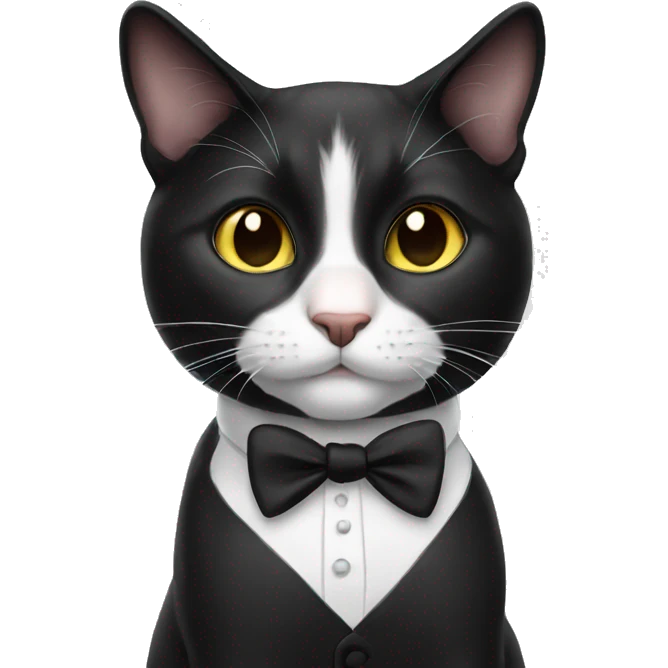 Tuxedo cat  emoji