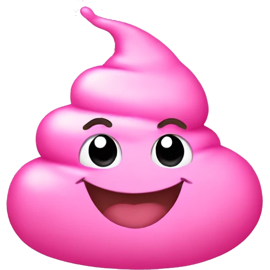 pink smiling poop emoji