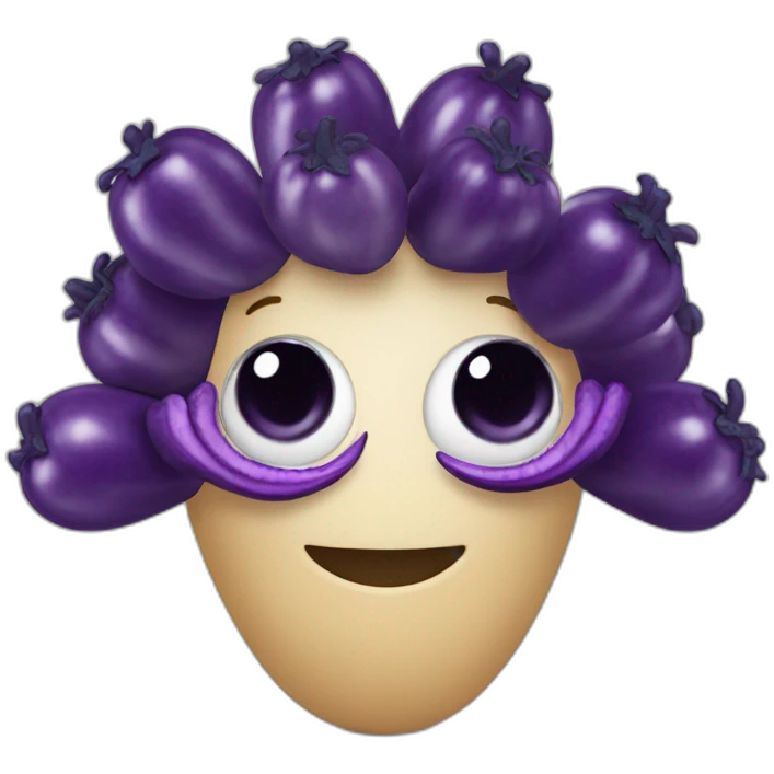 poulp with 8 eggplant tentacules emoji