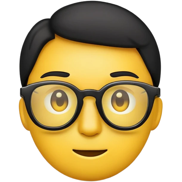 Emoji with black glasess with straight face emoji