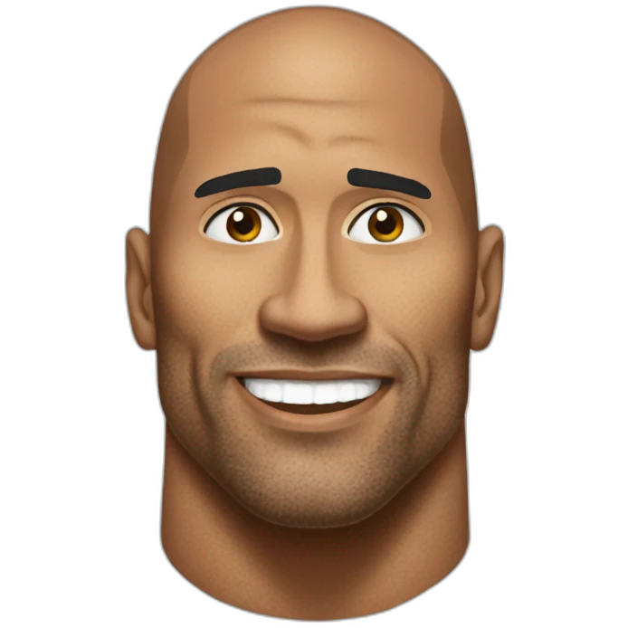 The rock en bikini emoji