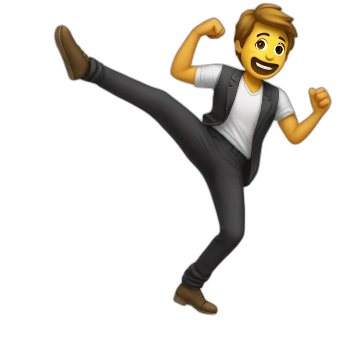 man dancing rolling to the floor emoji