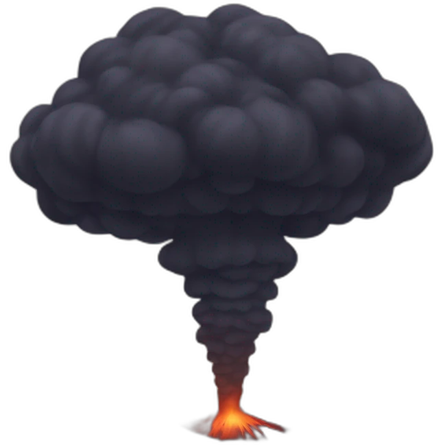 dark tornado volcano emoji