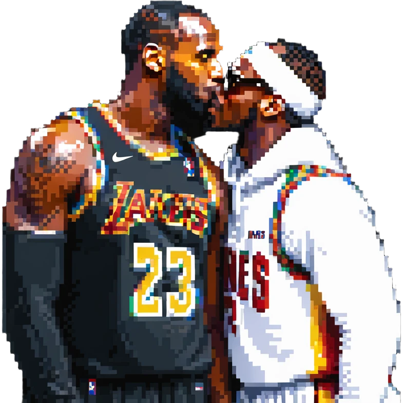 LeBron James kissing P Diddy emoji