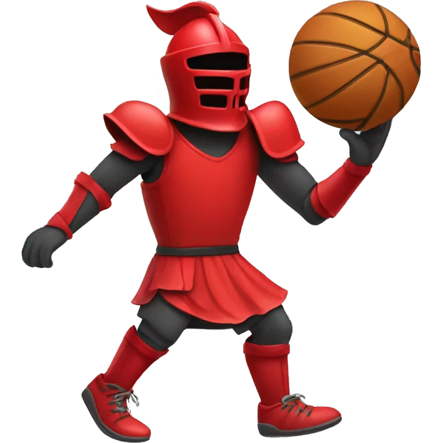Red Knight playing basketball  emoji