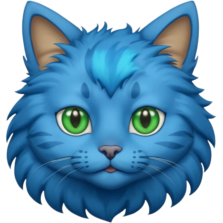 Cat blue earth emoji