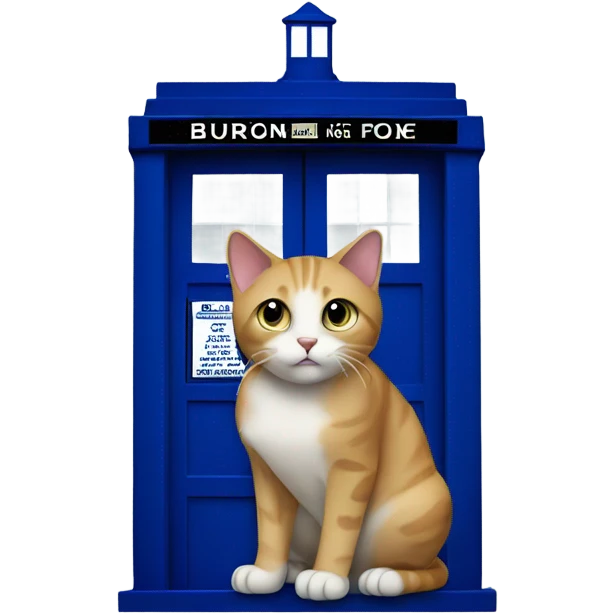 Cat in the Tardis emoji