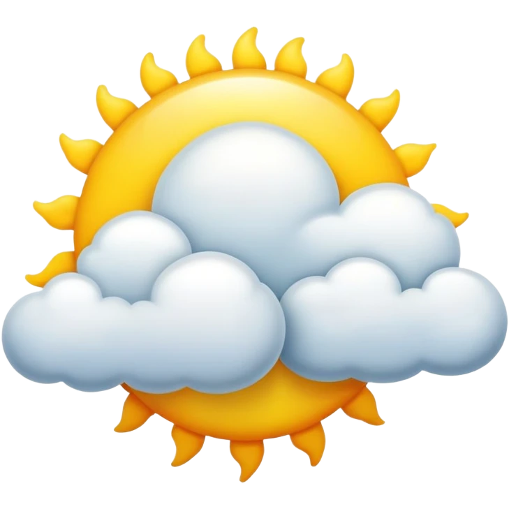Sun with clouds emoji