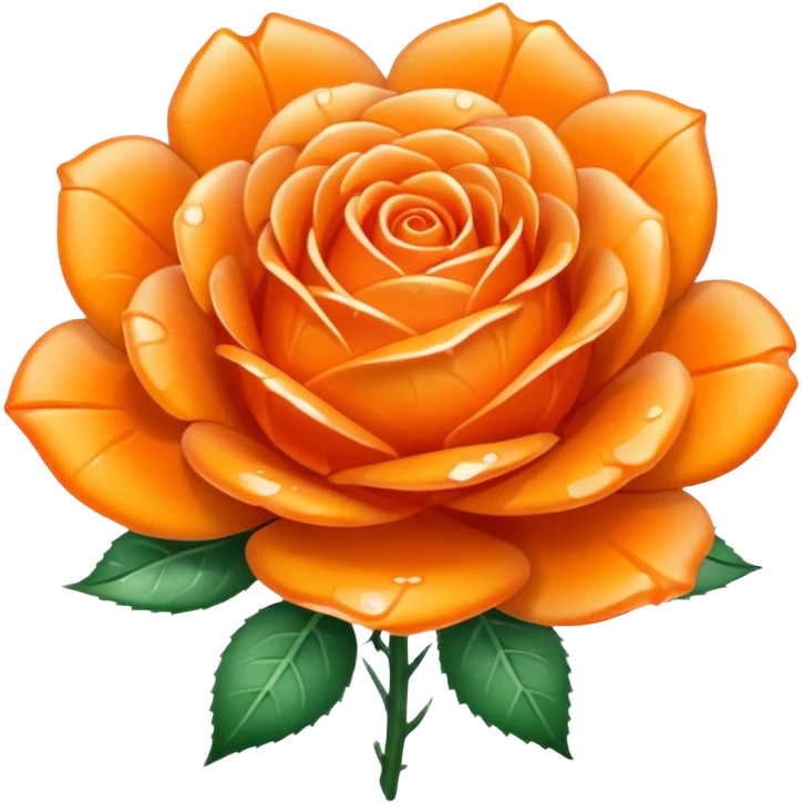 Ice rose orange emoji