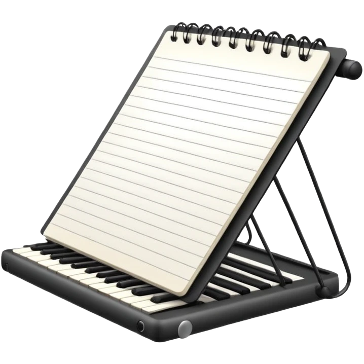 music notebook with stand emoji