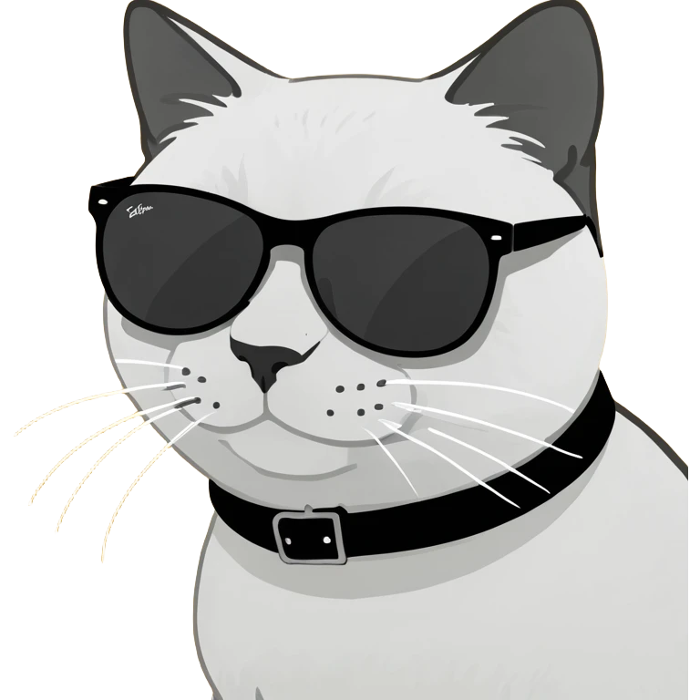 Cat with sunglasses emoji