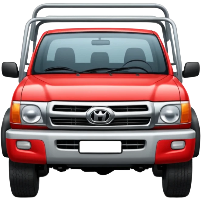 Red 1999 hilux with steel trya emoji