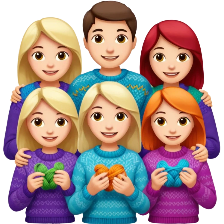 people knitting emoji