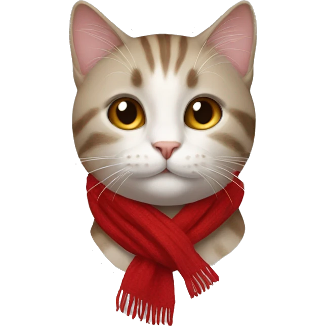 a cat in a red scarf emoji