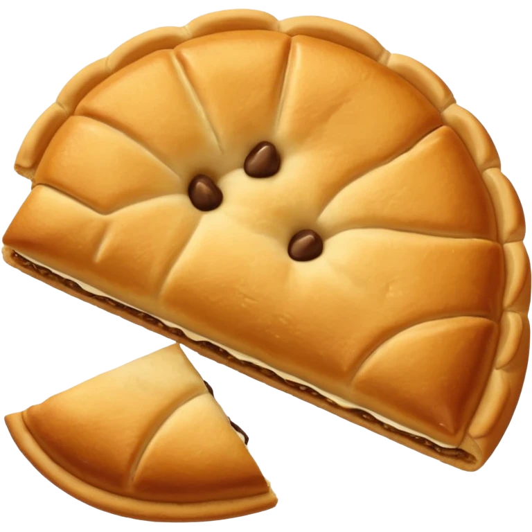 Panzerotto is a classic Italian street food from southern Italy. Best described as a folded pizza, fried until crispy golden brown, with a rich filling on the inside. It is a half moon shape emoji