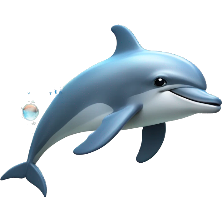 good morning dolphin with text GM emoji