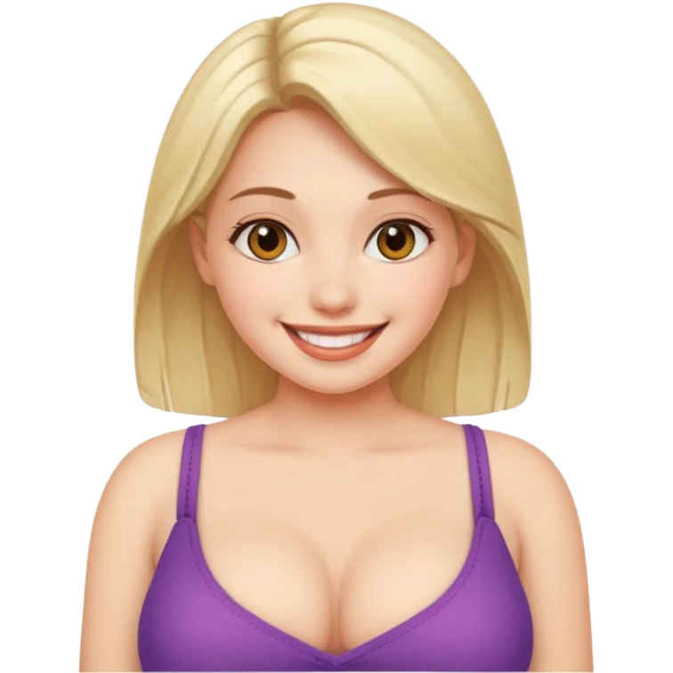 naked girl. big boobs emoji