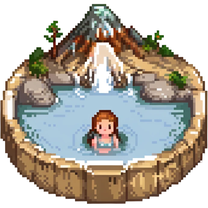 mountain hot spring tubbing emoji