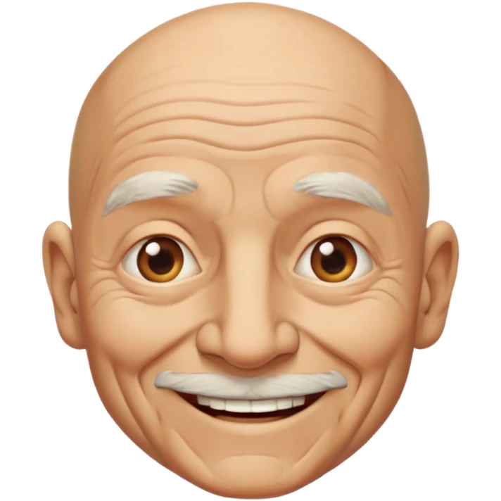 old man without hair emoji