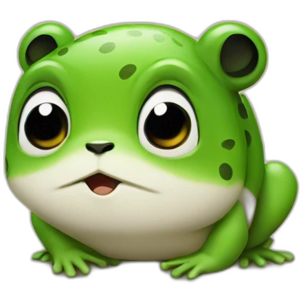 Une grenouille avec un panda emoji