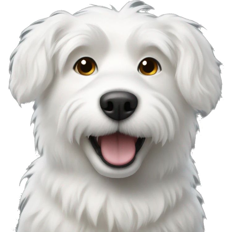Rizzy fluffy white dog  emoji