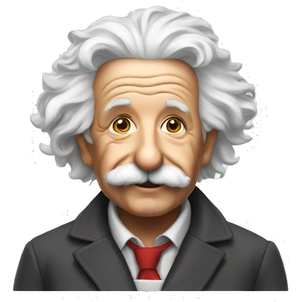 Einstein as Santa emoji